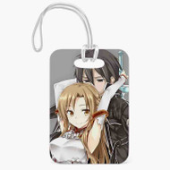 Onyourcases Asuna x Kirito Sword Art Online Custom Luggage Tags Personalized Name PU Leather Luggage Tag Top With Strap Awesome Baggage Hanging Suitcase Bag Tags Name ID Labels Travel Bag Accessories