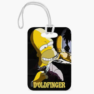 Onyourcases Bart Simpsons D Oldfinger Custom Luggage Tags Personalized Name PU Leather Luggage Tag Top With Strap Awesome Baggage Hanging Suitcase Bag Tags Name ID Labels Travel Bag Accessories