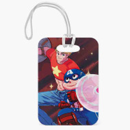 Onyourcases Captain America Steven Universe Custom Luggage Tags Personalized Name PU Leather Luggage Tag Top With Strap Awesome Baggage Hanging Suitcase Bag Tags Name ID Labels Travel Bag Accessories