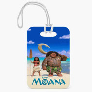 Onyourcases Disney Moana Custom Luggage Tags Personalized Name PU Leather Luggage Tag Top With Strap Awesome Baggage Hanging Suitcase Bag Tags Name ID Labels Travel Bag Accessories