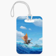 Onyourcases Disney Moana Art Custom Luggage Tags Personalized Name PU Leather Luggage Tag Top With Strap Awesome Baggage Hanging Suitcase Bag Tags Name ID Labels Travel Bag Accessories