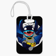 Onyourcases Disney Stitch as Batman Custom Luggage Tags Personalized Name PU Leather Luggage Tag Top With Strap Awesome Baggage Hanging Suitcase Bag Tags Name ID Labels Travel Bag Accessories