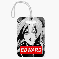Onyourcases Edward Elric Fullmetal Alchemist Brotehrhood Custom Luggage Tags Personalized Name PU Leather Luggage Tag Top With Strap Awesome Baggage Hanging Suitcase Bag Tags Name ID Labels Travel Bag Accessories