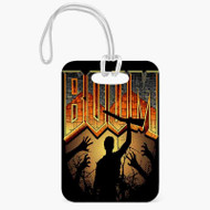 Onyourcases Evil Dead Doom Custom Luggage Tags Personalized Name PU Leather Luggage Tag Top With Strap Awesome Baggage Hanging Suitcase Bag Tags Name ID Labels Travel Bag Accessories