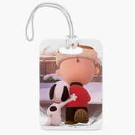 Onyourcases Friends Snoopy and Charlie Brown Custom Luggage Tags Personalized Name PU Leather Luggage Tag Top With Strap Awesome Baggage Hanging Suitcase Bag Tags Name ID Labels Travel Bag Accessories