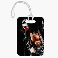 Onyourcases Gene Simmons Spittin Kiss Band Custom Luggage Tags Personalized Name PU Leather Luggage Tag Top With Strap Awesome Baggage Hanging Suitcase Bag Tags Name ID Labels Travel Bag Accessories