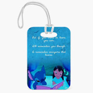Onyourcases Lilo and Stitch Disney Quotes Custom Luggage Tags Personalized Name PU Leather Luggage Tag Top With Strap Awesome Baggage Hanging Suitcase Bag Tags Name ID Labels Travel Bag Accessories