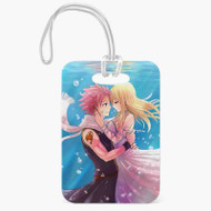 Onyourcases Natsu Dragneel and Lucy Heartfilia Kiss on Water Custom Luggage Tags Personalized Name PU Leather Luggage Tag Top With Strap Awesome Baggage Hanging Suitcase Bag Tags Name ID Labels Travel Bag Accessories