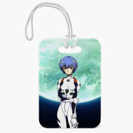 Onyourcases Neon Genesis Evangelion Rei Ayanami Custom Luggage Tags Personalized Name PU Leather Luggage Tag Top With Strap Awesome Baggage Hanging Suitcase Bag Tags Name ID Labels Travel Bag Accessories