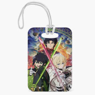 Onyourcases Owari no Seraph Custom Luggage Tags Personalized Name PU Leather Luggage Tag Top With Strap Awesome Baggage Hanging Suitcase Bag Tags Name ID Labels Travel Bag Accessories
