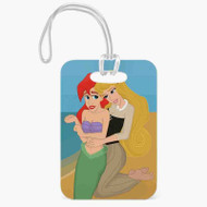 Onyourcases Princess Ariel and Aurora Disney Custom Luggage Tags Personalized Name PU Leather Luggage Tag Top With Strap Awesome Baggage Hanging Suitcase Bag Tags Name ID Labels Travel Bag Accessories