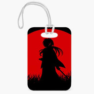 Onyourcases Red Moon Samurai X Rurouni Kenshin Custom Luggage Tags Personalized Name PU Leather Luggage Tag Top With Strap Awesome Baggage Hanging Suitcase Bag Tags Name ID Labels Travel Bag Accessories