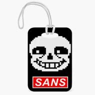 Onyourcases Sans Undertale Face Custom Luggage Tags Personalized Name PU Leather Luggage Tag Top With Strap Awesome Baggage Hanging Suitcase Bag Tags Name ID Labels Travel Bag Accessories