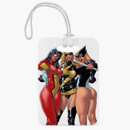 Onyourcases Sexy Girls Marvel Custom Luggage Tags Personalized Name PU Leather Luggage Tag Top With Strap Awesome Baggage Hanging Suitcase Bag Tags Name ID Labels Travel Bag Accessories