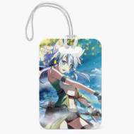 Onyourcases Sinon Sword Art Online Art Custom Luggage Tags Personalized Name PU Leather Luggage Tag Top With Strap Awesome Baggage Hanging Suitcase Bag Tags Name ID Labels Travel Bag Accessories