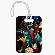 Onyourcases The Team Young Justice Custom Luggage Tags Personalized Name PU Leather Luggage Tag Top With Strap Awesome Baggage Hanging Suitcase Bag Tags Name ID Labels Travel Bag Accessories