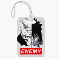 Onyourcases Uzumaki and Sasuke Face Custom Luggage Tags Personalized Name PU Leather Luggage Tag Top With Strap Awesome Baggage Hanging Suitcase Bag Tags Name ID Labels Travel Bag Accessories