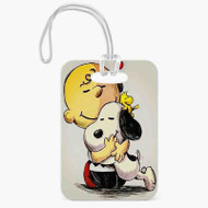 Onyourcases Woodstock Snoopy Charlie Brown The Peanuts Custom Luggage Tags Personalized Name PU Leather Luggage Tag Top With Strap Awesome Baggage Hanging Suitcase Bag Tags Name ID Labels Travel Bag Accessories