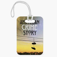 Onyourcases American Crime Story Custom Luggage Tags Personalized Name PU Leather Luggage Tag With Strap Top Awesome Baggage Hanging Suitcase Bag Tags Name ID Labels Travel Bag Accessories