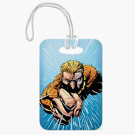Onyourcases Aquaman Art Custom Luggage Tags Personalized Name PU Leather Luggage Tag With Strap Top Awesome Baggage Hanging Suitcase Bag Tags Name ID Labels Travel Bag Accessories