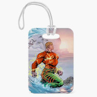 Onyourcases Aquaman DC Comics Custom Luggage Tags Personalized Name PU Leather Luggage Tag With Strap Top Awesome Baggage Hanging Suitcase Bag Tags Name ID Labels Travel Bag Accessories