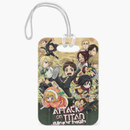 Onyourcases Attack on Titan Junior High Custom Luggage Tags Personalized Name PU Leather Luggage Tag With Strap Top Awesome Baggage Hanging Suitcase Bag Tags Name ID Labels Travel Bag Accessories