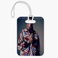 Onyourcases Chris Brown Feat Usher And Zayn Back To Sleep Custom Luggage Tags Personalized Name PU Leather Luggage Tag With Strap Top Awesome Baggage Hanging Suitcase Bag Tags Name ID Labels Travel Bag Accessories