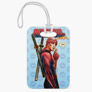 Onyourcases Deadpool Spiderman Custom Luggage Tags Personalized Name PU Leather Luggage Tag With Strap Top Awesome Baggage Hanging Suitcase Bag Tags Name ID Labels Travel Bag Accessories