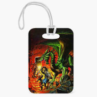 Onyourcases Dungeons and Dragons Custom Luggage Tags Personalized Name PU Leather Luggage Tag With Strap Top Awesome Baggage Hanging Suitcase Bag Tags Name ID Labels Travel Bag Accessories