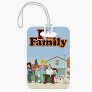 Onyourcases F is for Family Custom Luggage Tags Personalized Name PU Leather Luggage Tag With Strap Top Awesome Baggage Hanging Suitcase Bag Tags Name ID Labels Travel Bag Accessories