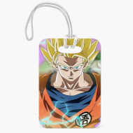 Onyourcases Goku Super Saiyan 2 Dragon Ball Custom Luggage Tags Personalized Name PU Leather Luggage Tag With Strap Top Awesome Baggage Hanging Suitcase Bag Tags Name ID Labels Travel Bag Accessories