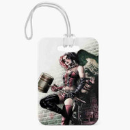 Onyourcases Harley Quinn Waiting Joker Custom Luggage Tags Personalized Name PU Leather Luggage Tag With Strap Top Awesome Baggage Hanging Suitcase Bag Tags Name ID Labels Travel Bag Accessories