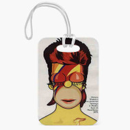 Onyourcases Homer Simpson Ziggy Stardust Custom Luggage Tags Personalized Name PU Leather Luggage Tag With Strap Top Awesome Baggage Hanging Suitcase Bag Tags Name ID Labels Travel Bag Accessories