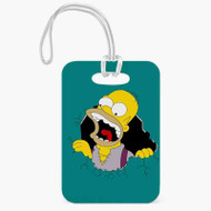 Onyourcases Hommer The Simpsons Custom Luggage Tags Personalized Name PU Leather Luggage Tag With Strap Top Awesome Baggage Hanging Suitcase Bag Tags Name ID Labels Travel Bag Accessories
