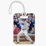 Onyourcases Kris Bryant MLB Custom Luggage Tags Personalized Name PU Leather Luggage Tag With Strap Top Awesome Baggage Hanging Suitcase Bag Tags Name ID Labels Travel Bag Accessories