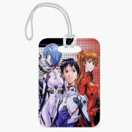 Onyourcases Neon Genesis Evangelion Custom Luggage Tags Personalized Name PU Leather Luggage Tag With Strap Top Awesome Baggage Hanging Suitcase Bag Tags Name ID Labels Travel Bag Accessories