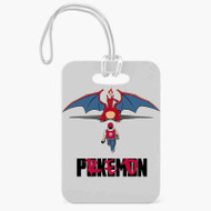 Onyourcases Pok mon Ash and Charizard Custom Luggage Tags Personalized Name PU Leather Luggage Tag With Strap Top Awesome Baggage Hanging Suitcase Bag Tags Name ID Labels Travel Bag Accessories