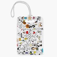 Onyourcases Snoopy Collage Custom Luggage Tags Personalized Name PU Leather Luggage Tag With Strap Top Awesome Baggage Hanging Suitcase Bag Tags Name ID Labels Travel Bag Accessories