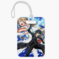 Onyourcases Sword Art Online Kirito and Asuna Art Custom Luggage Tags Personalized Name PU Leather Luggage Tag With Strap Top Awesome Baggage Hanging Suitcase Bag Tags Name ID Labels Travel Bag Accessories