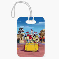 Onyourcases The Flintstones Custom Luggage Tags Personalized Name PU Leather Luggage Tag With Strap Top Awesome Baggage Hanging Suitcase Bag Tags Name ID Labels Travel Bag Accessories