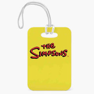 Onyourcases The Simpsons Custom Luggage Tags Personalized Name PU Leather Luggage Tag With Strap Top Awesome Baggage Hanging Suitcase Bag Tags Name ID Labels Travel Bag Accessories