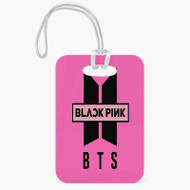 Onyourcases BTS Blackpink Custom Luggage Tags Personalized Name PU Leather Luggage Tag With Strap Awesome Baggage Hanging Suitcase Bag Tags Name ID Labels Travel Bag Accessories