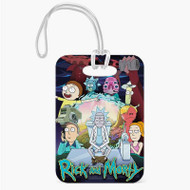Onyourcases Rick and Morty New Custom Luggage Tags Personalized Name PU Leather Luggage Tag With Strap Awesome Baggage Hanging Suitcase Bag Tags Name ID Labels Travel Bag Accessories