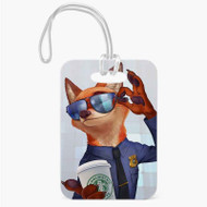 Onyourcases Zootopia Starbucks Coffee Custom Luggage Tags Personalized Name PU Leather Luggage Tag With Strap Awesome Baggage Hanging Suitcase Bag Tags Name ID Labels Travel Bag Accessories