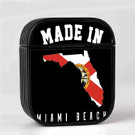 Onyourcases Made In Miami Beach Florida Custom AirPods Case Cover Awesome Apple AirPods Gen 1 AirPods Gen 2 AirPods Pro Hard Skin Protective Cover Sublimation Cases