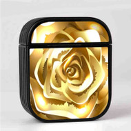 Onyourcases Gold FLowers Custom AirPods Case Cover New Awesome Apple AirPods Gen 1 AirPods Gen 2 AirPods Pro Hard Skin Protective Cover Sublimation Cases