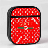 Onyourcases Gucci Supreme Louis Vuitton Custom AirPods Case Cover New Awesome Apple AirPods Gen 1 AirPods Gen 2 AirPods Pro Hard Skin Protective Cover Sublimation Cases