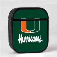 Onyourcases Miami Hurricanes Custom AirPods Case Cover New Awesome Apple AirPods Gen 1 AirPods Gen 2 AirPods Pro Hard Skin Protective Cover Sublimation Cases