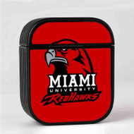 Onyourcases Miami Red Hawks Custom AirPods Case Cover New Awesome Apple AirPods Gen 1 AirPods Gen 2 AirPods Pro Hard Skin Protective Cover Sublimation Cases