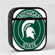 Onyourcases Michigan State Spartans Custom AirPods Case Cover New Awesome Apple AirPods Gen 1 AirPods Gen 2 AirPods Pro Hard Skin Protective Cover Sublimation Cases